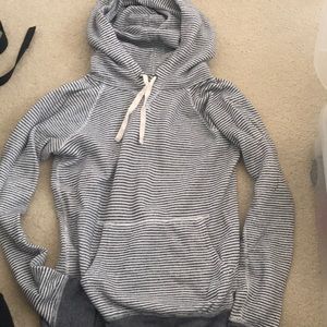 J crew terrycloth striped hoodie